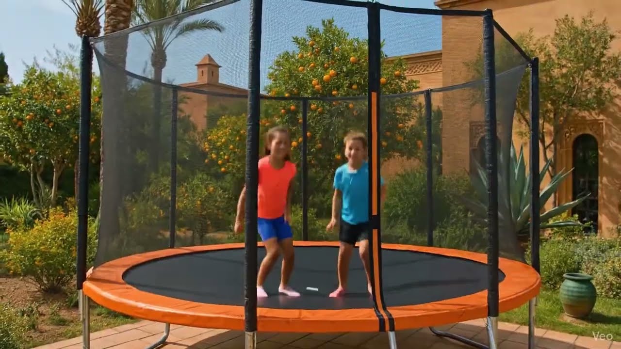 Trampoline avec filet de sécurité et échelle – Trigano Diam 4,27 m