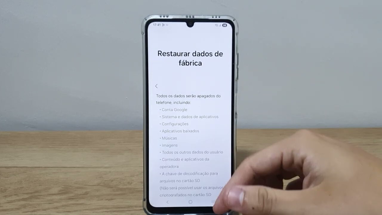 Galaxy A16 - Como formatar