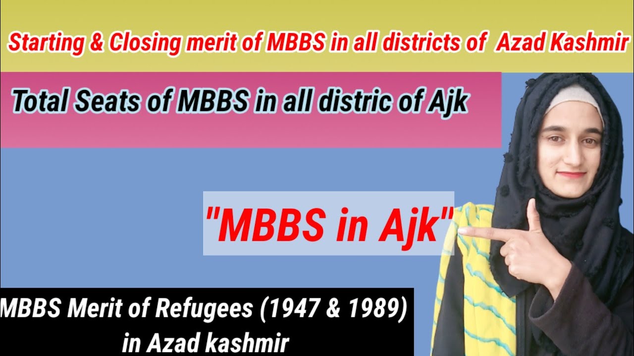 Starting and closing MBBS merit of all districts of Azad kashmir in session 2021-22 | MBBS in Ajk