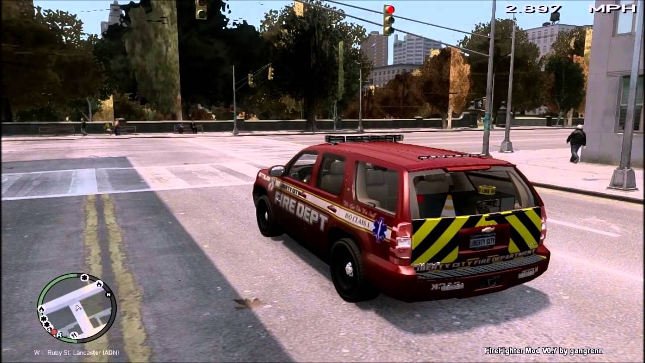 GTA IV FDLC Fire Fighter Mod Battalion Chief (I Punch a Dude!)