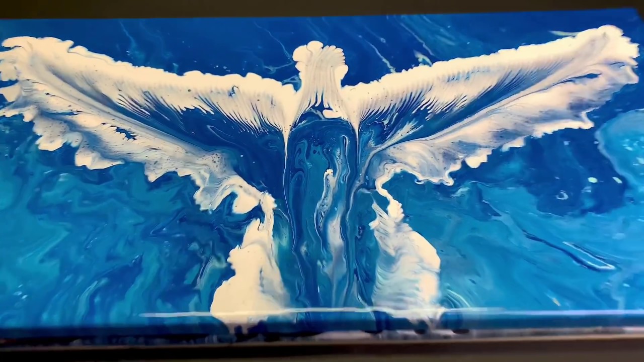 String Pulling an ANGEL with a 6 Foot CHAIN and Acrylics!! Fluid Art ~ Acrylic Pouring ~ Wigglz Art!