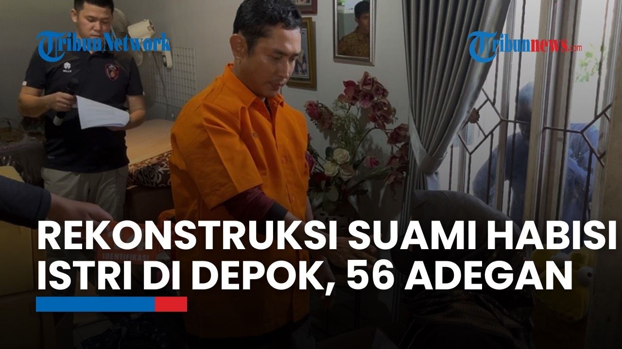 Rekonstruksi Suami Habisi Istri di Depok, Pelaku Jalani 56 Adegan