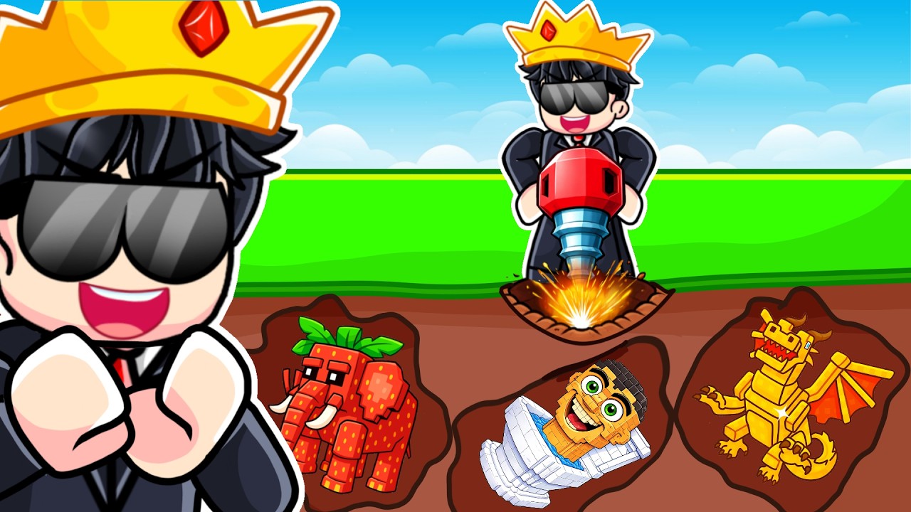 I Played DIG FOR BRAINROTS for the First Time in Roblox!