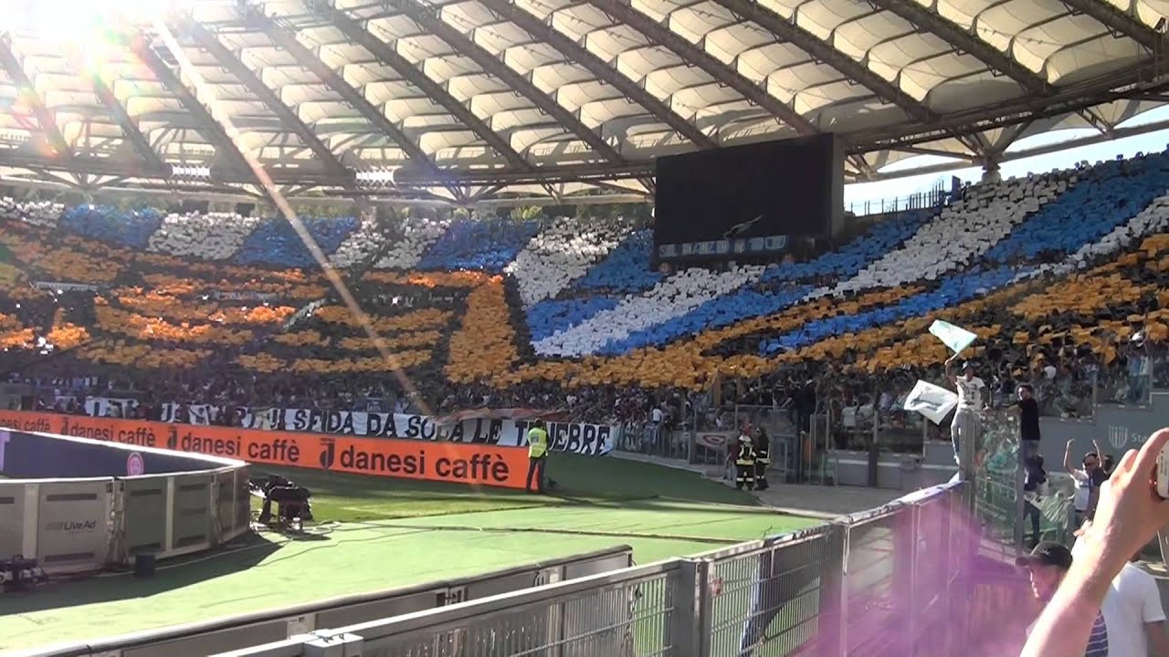 DERBY LAZIO-ROMA 25/05/2015 SPETTACOLO IN  CURVA NORD
