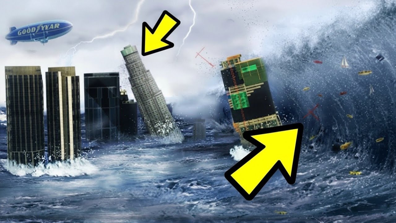 🔴 הצונאמי הכי גדול בעולם הגיע ל GTA V! (שורדים מתקפת צונאמי ב GTA V! סוף העולם!)