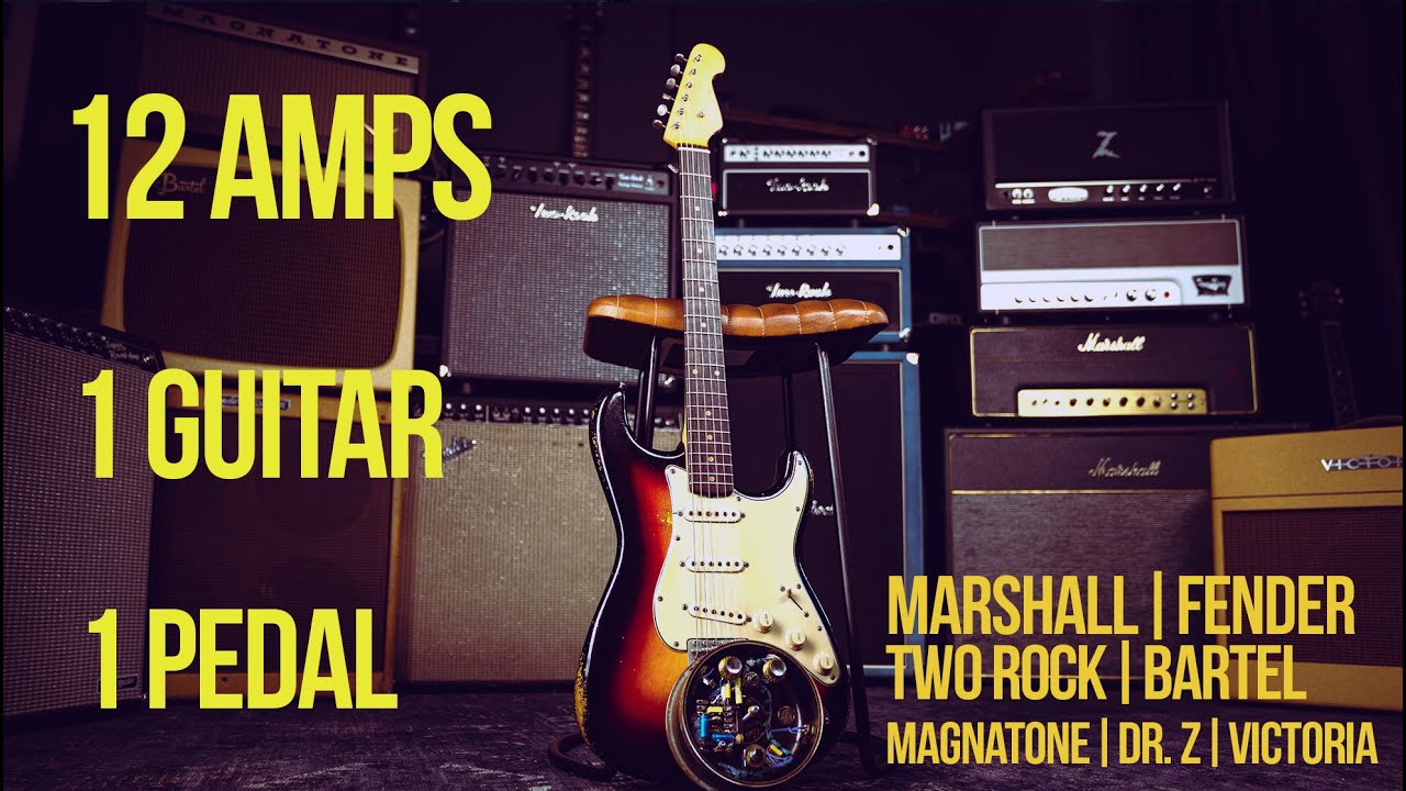 12 Different Amps, 1 Guitar: Clean Strat! Two Rock, Magnatone, Marshall...