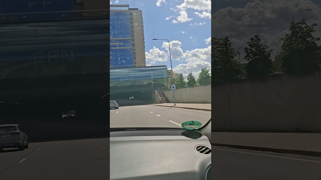 Vilnius Drive: Summer Sun, Tunnel & City Vibes! ☀️🚗 #travel