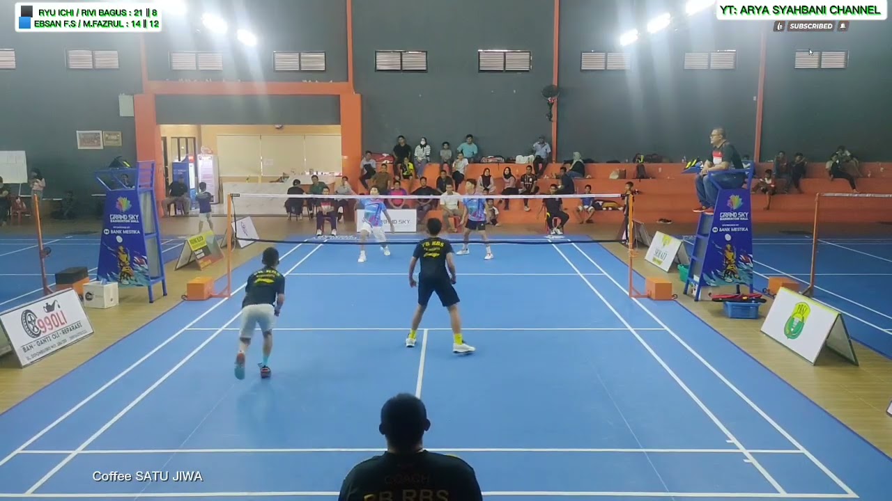 SUPER FINAL🔥🏸RYU/RIVI(PB RBS)R.PRAPAT VS EBSAN/FAZRUL(PB MANDALA)AEK NABARA||TURNAMEN GRAND SKY 2025