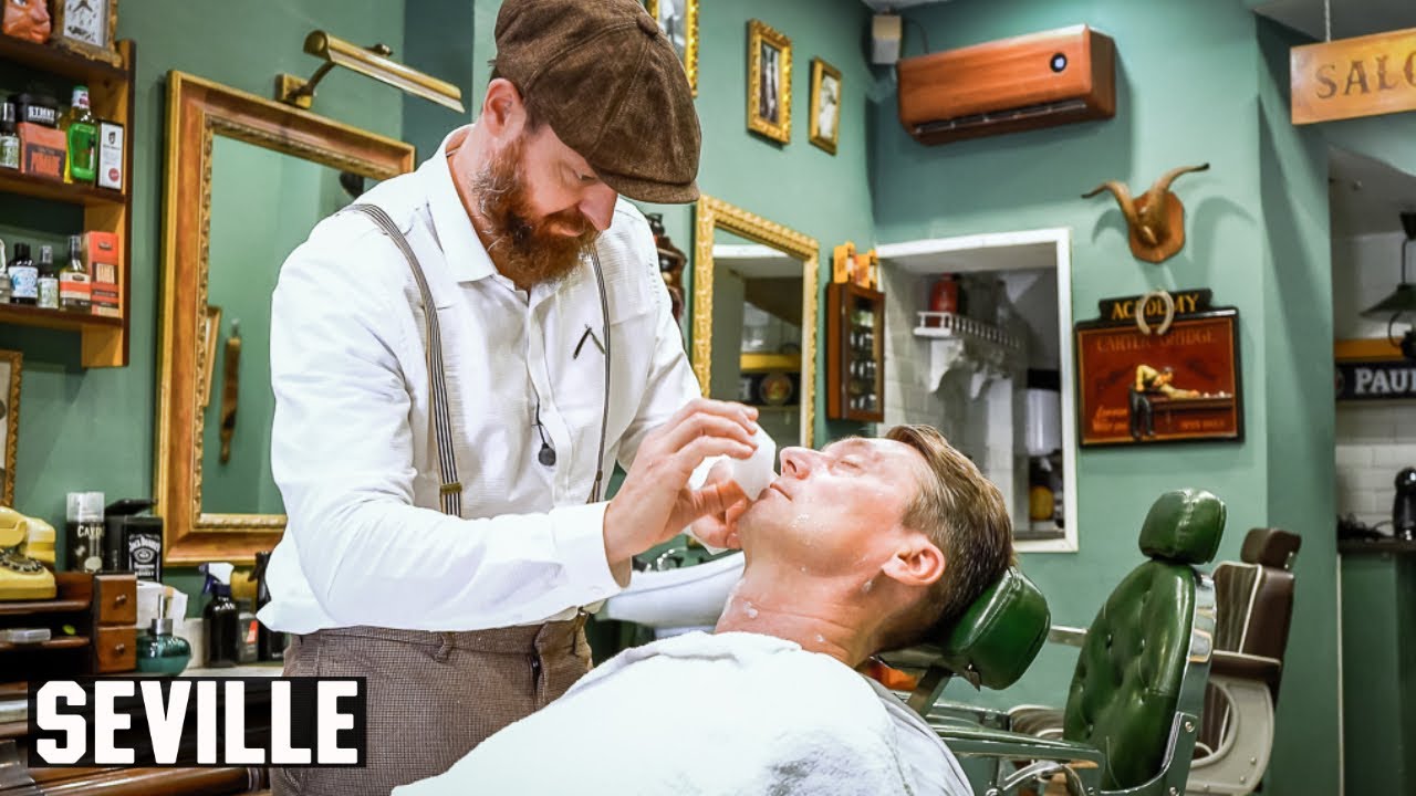 💈Super Smooth Shave, Threading & Nose Waxing With The Brazilian Barber of Seville!