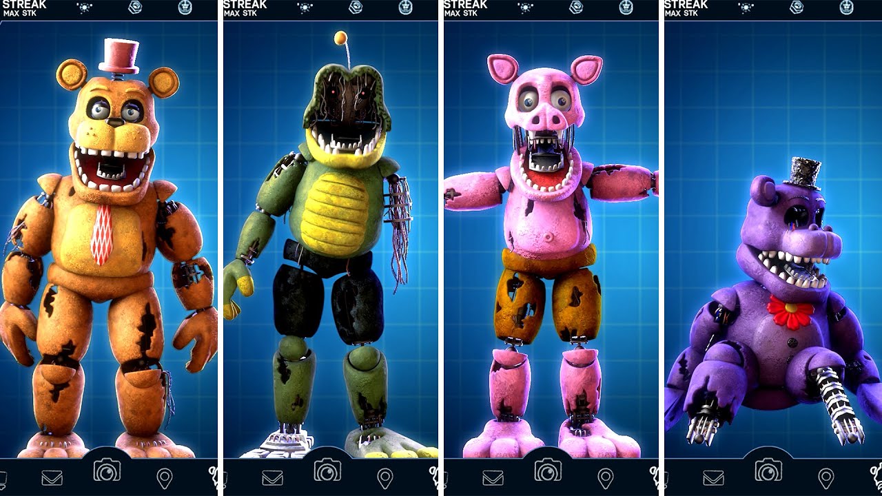 FNAF Withered Mediocre Melody Animatronics Jumpscare & Workshop Animations