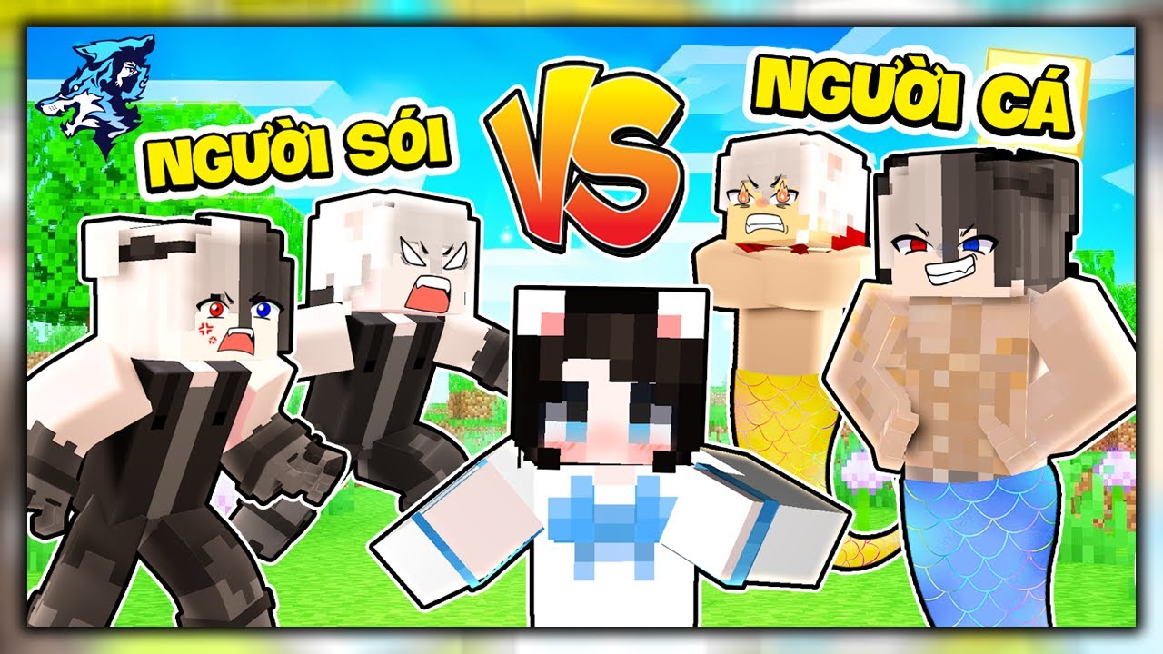 Minecraft nhưng Gia Đình Người Sói Siro Đại Chiến Gia Đình Người Cá Mèo Simmy