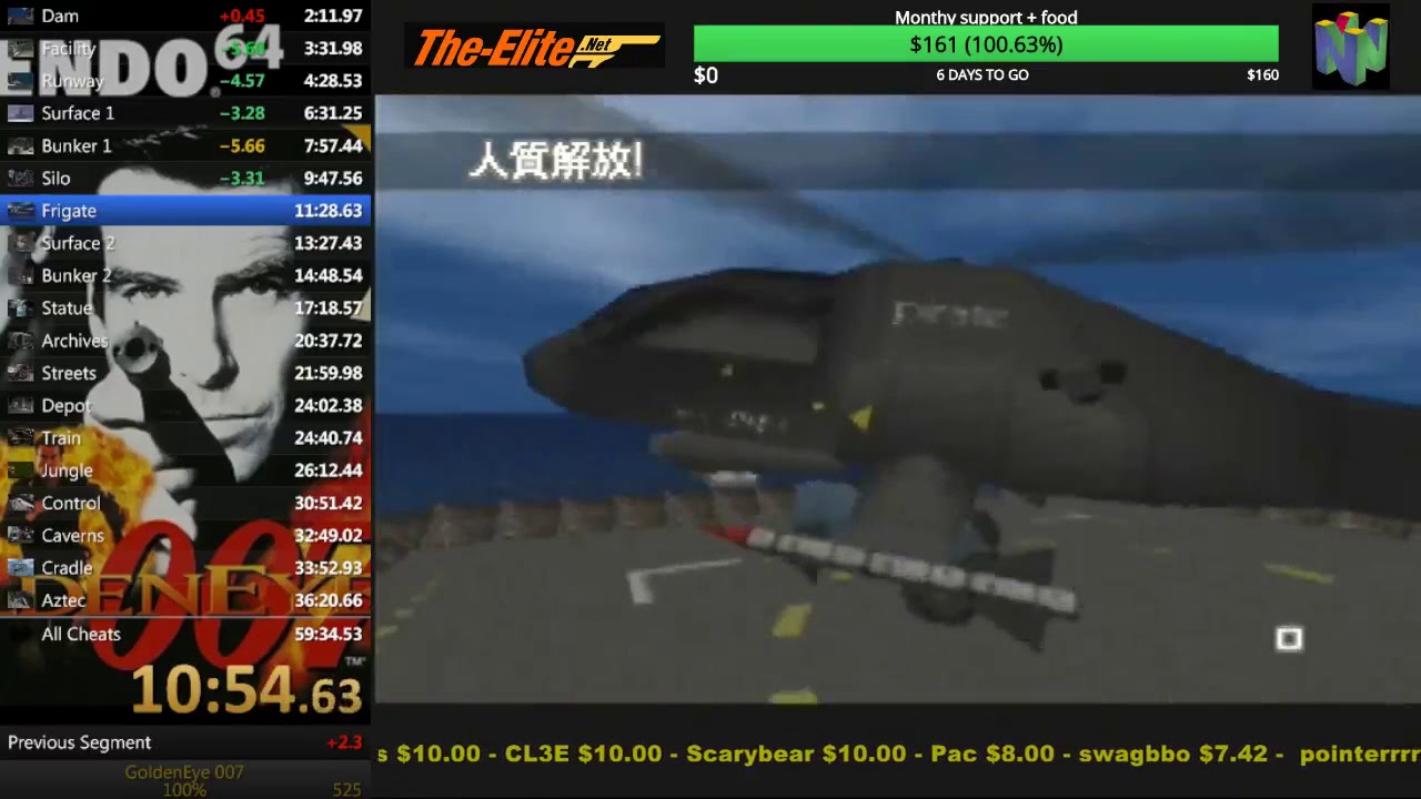 GoldenEye N64 100% Speedrun 59:11 (WR)