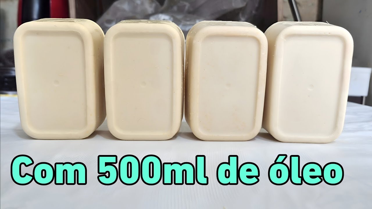 LOUÇA SUJA NUNCA MAIS SABÃO EM BARRA DE AÇÚCAR E SAL COM 500ML DE ÓLEO USADO
