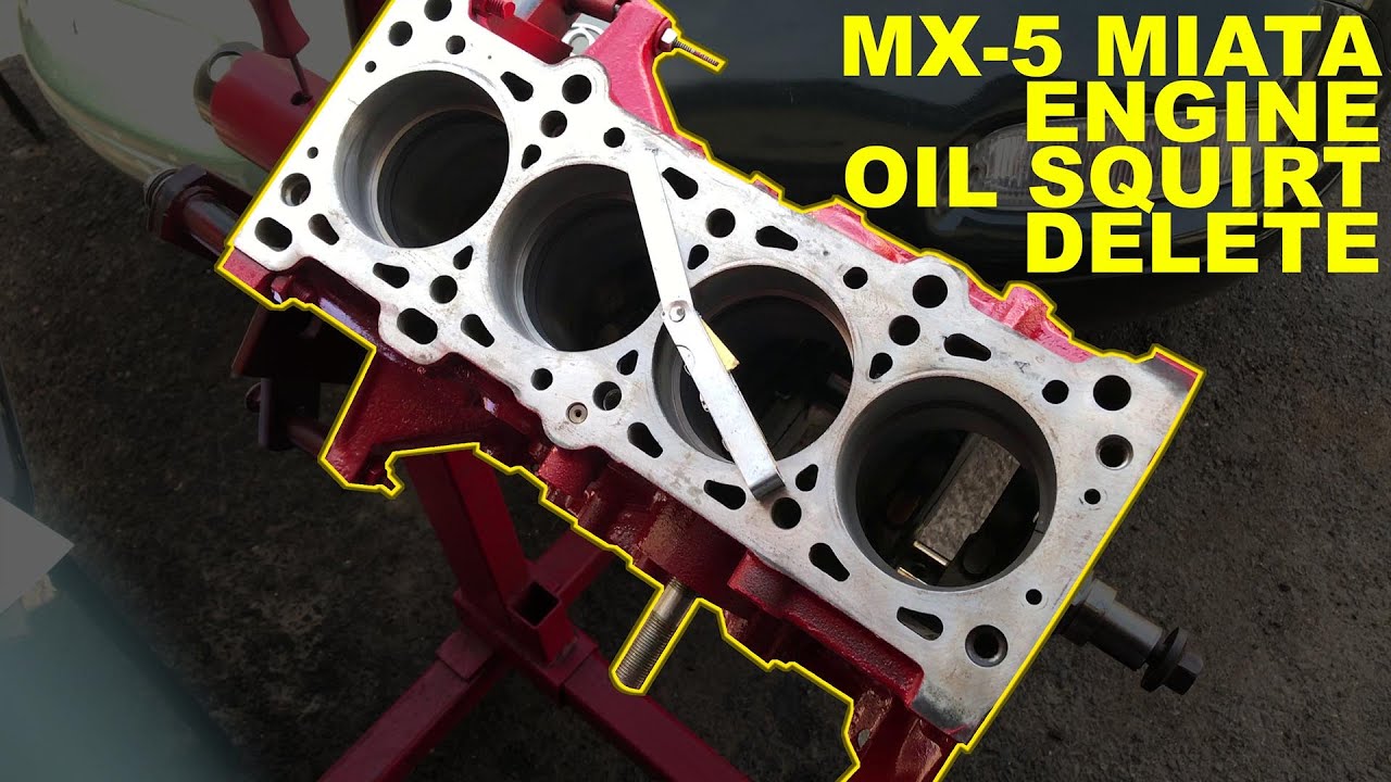 Miata engine oil squirter delete & Thrust washer for high HP build. #MAZDA #OIL #DELETE #MX5