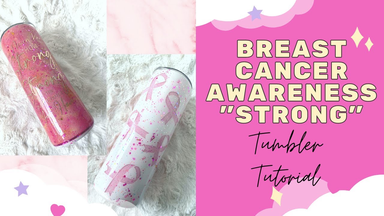 Breast Cancer Awareness Peek A Boo Vinyl Split Tumbler Tutorial