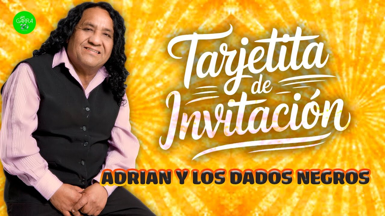ADRIÁN Y LOS DADOS NEGROS -  Tarjetita de invitación