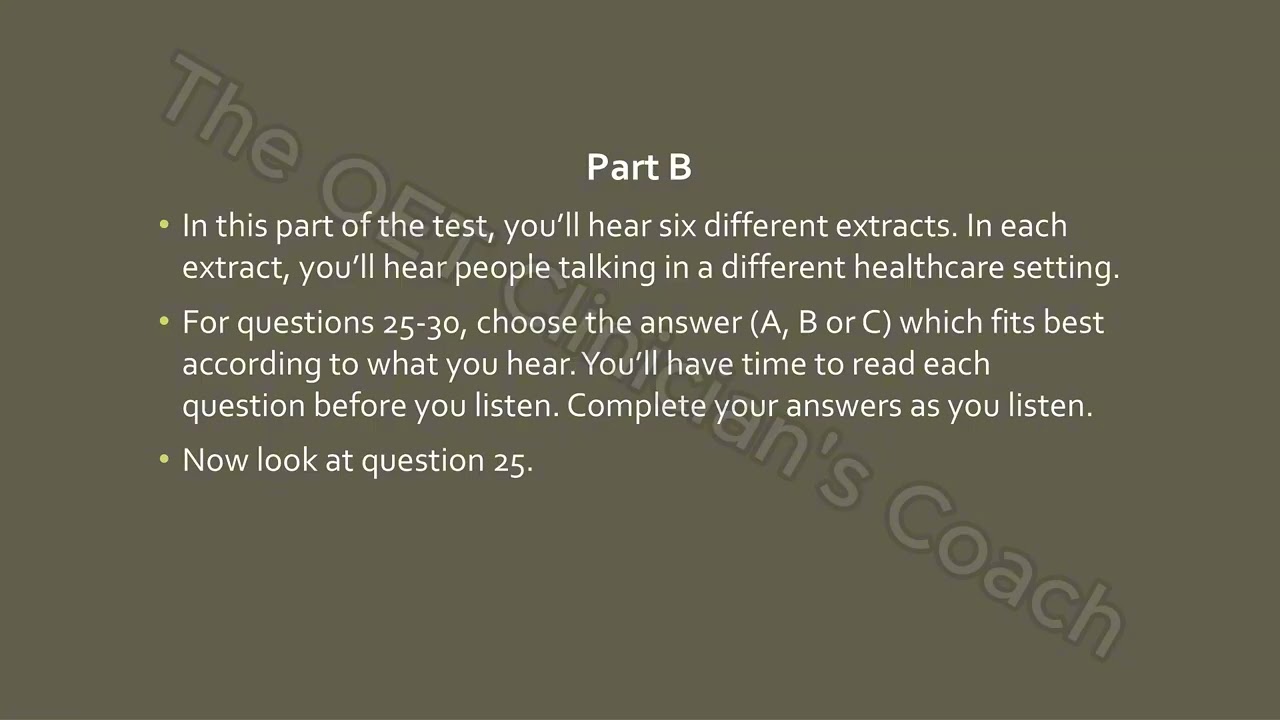 OET listening test 5  #oet #oettraining #oetlistening #oetshadowing #medicalenglish