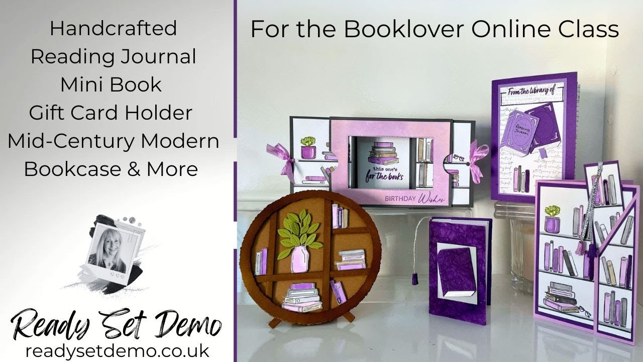 For the Booklover Online Class using For the Books stamps from Stampin' Up! Fancy Folds, Techniques