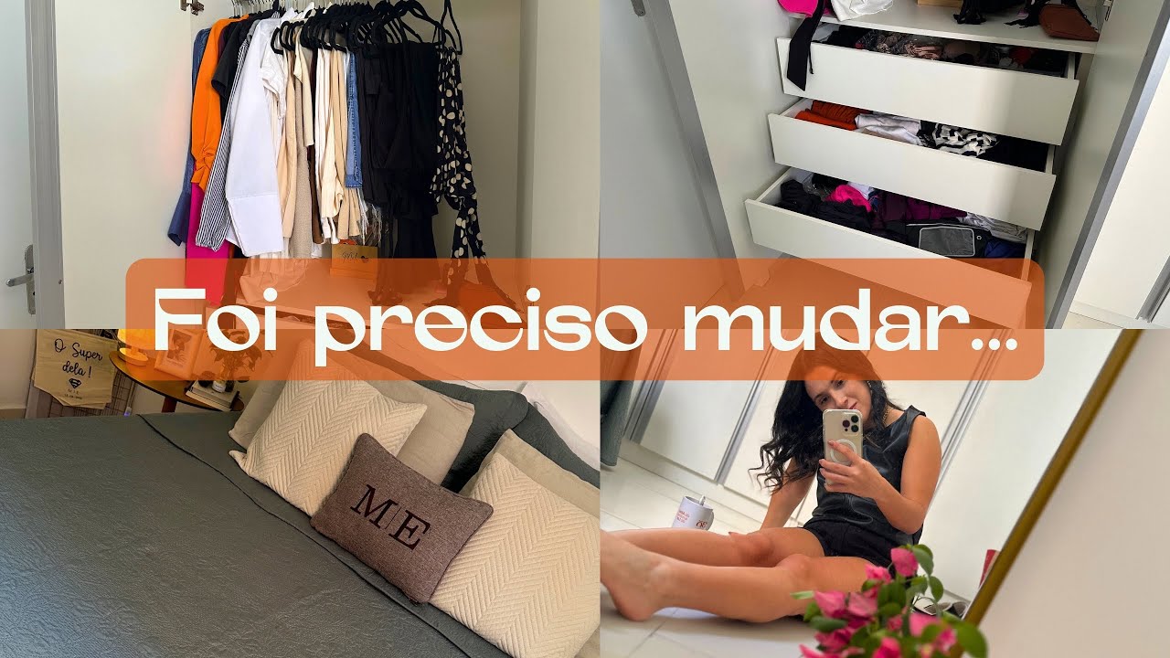 ORGANIZANDO O QUARTO +GUARDA-ROUPA + DESAPEGOS e roupas novas | Bate papo REAL sobre o que aconteceu