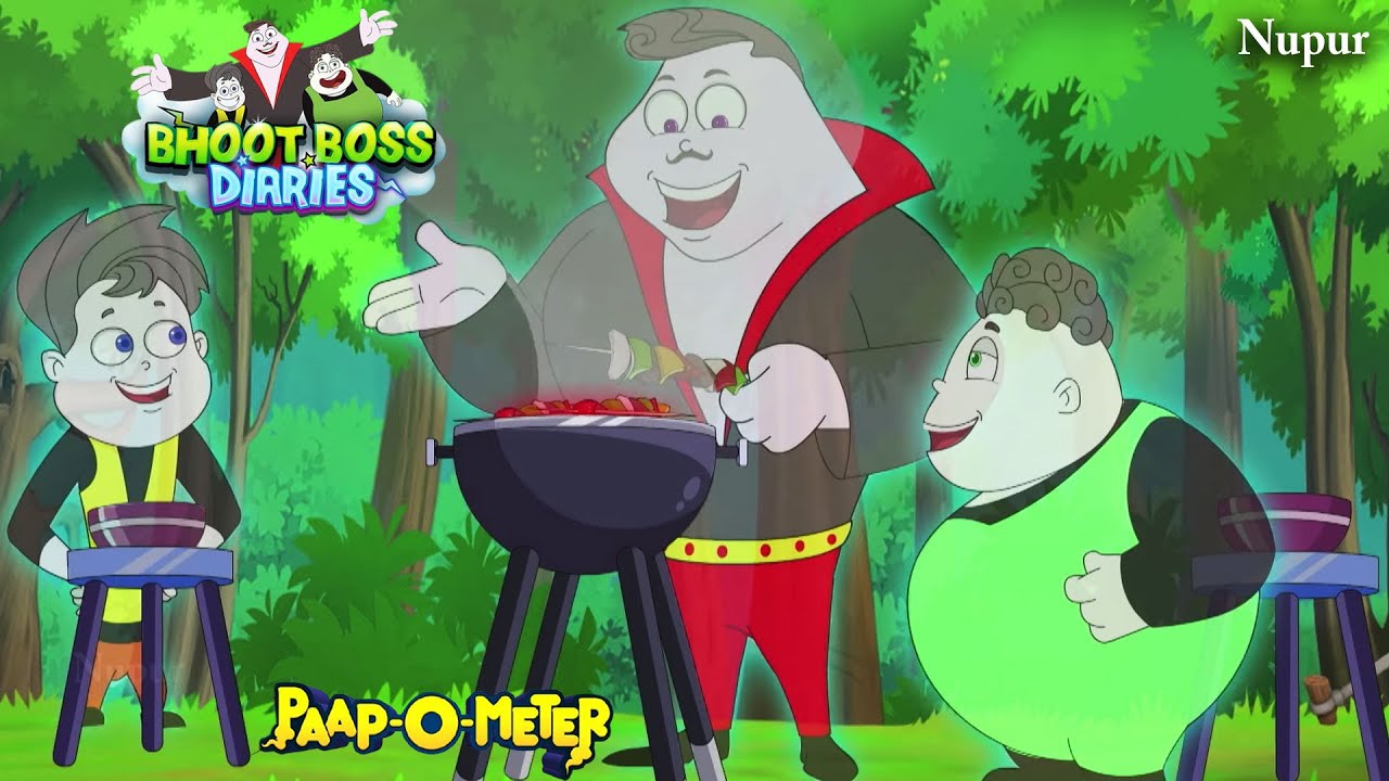 थकेला पकेला व भूत बॉस ने क्या वेज कबाब ग्रिल | Paap O Meter | Bhoot Boss Diaries | Kids Cartoon