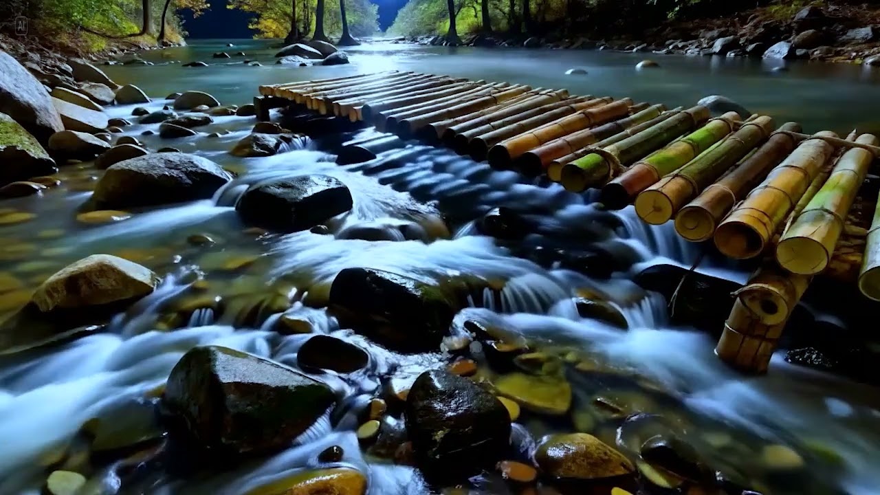 Dreamy Starry River Flow 🌙💦 Peaceful Water Ambience