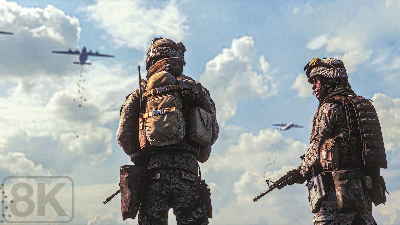 Araz Valley, Iran (USMC VS Russian Airborne) Battlefield 3 - 8K