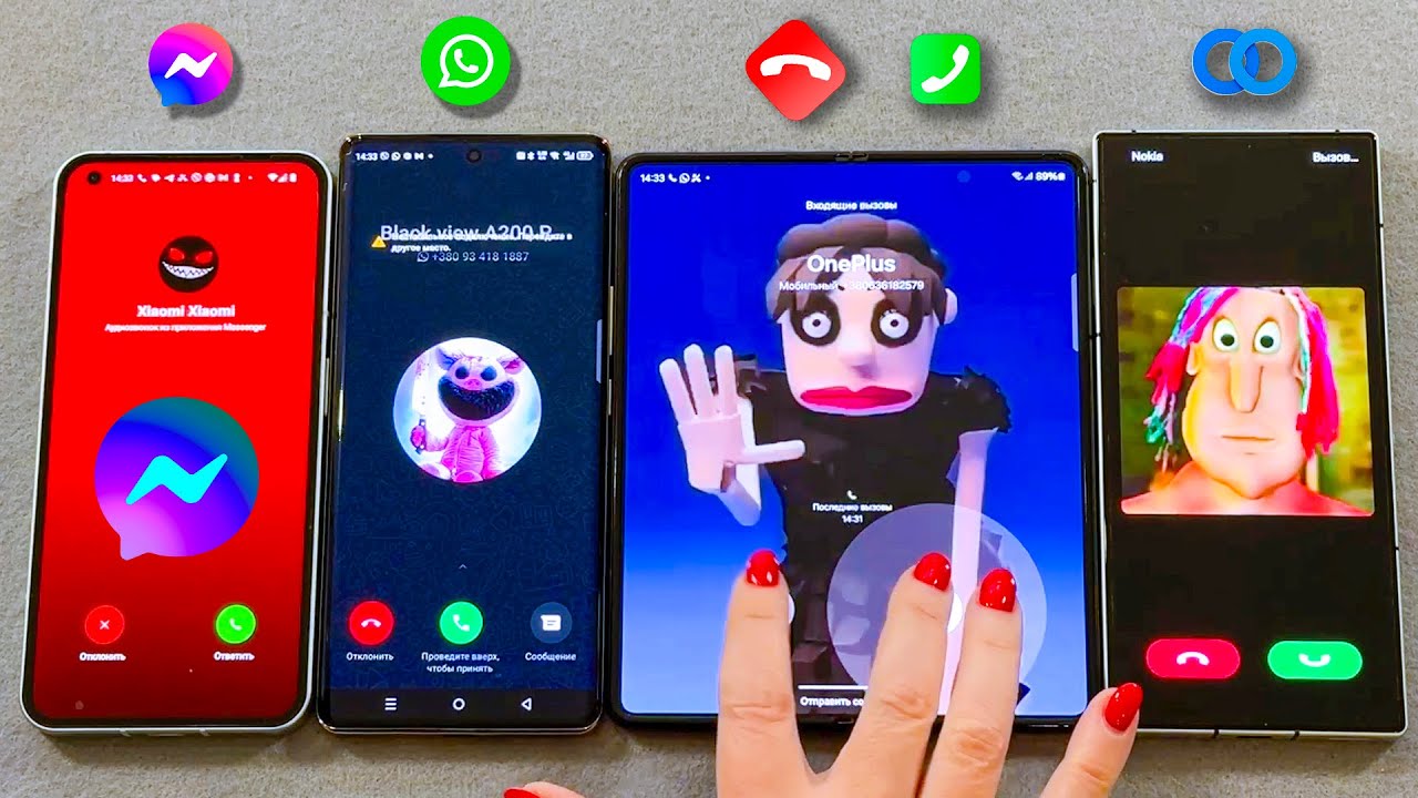 Facebook vs WhatsApp vs Twinme vs Nothing vs Infinix ZERO vs Z Fold 4 vs Redmagic 9P Incoming Call