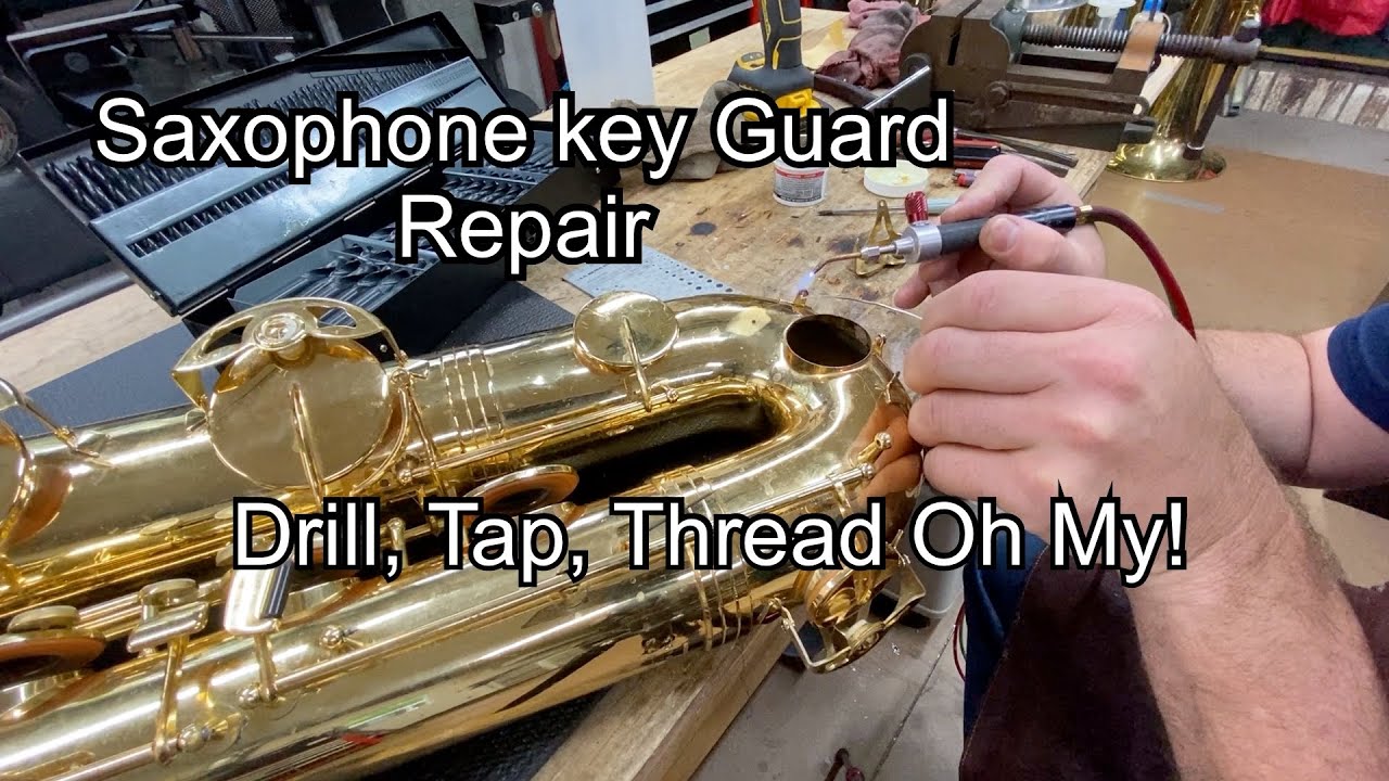 Saxophone Key Guard Repair- Drill, Tap, Thread Oh My- Band Instrument Repair