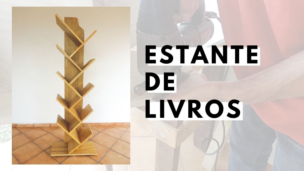 Como fazer uma estante de livros. Diy book shelf (woodwork)