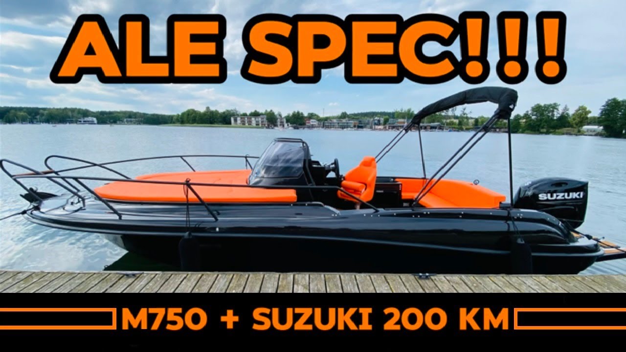 Nowa Łódź motorowa M750 + Suzuki  200 KM mboats?! Czarna motorówka na zamówienie!