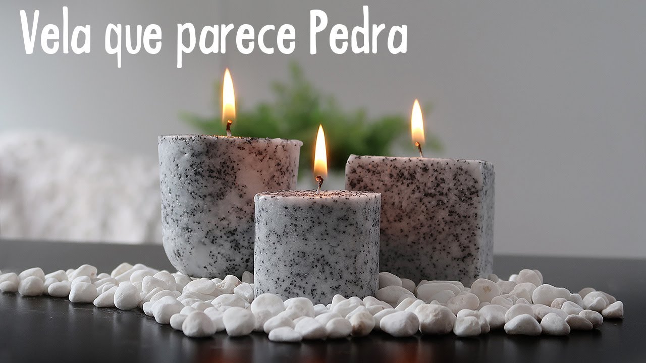 Faça essa VELA QUE PARECE DE PEDRA, diy