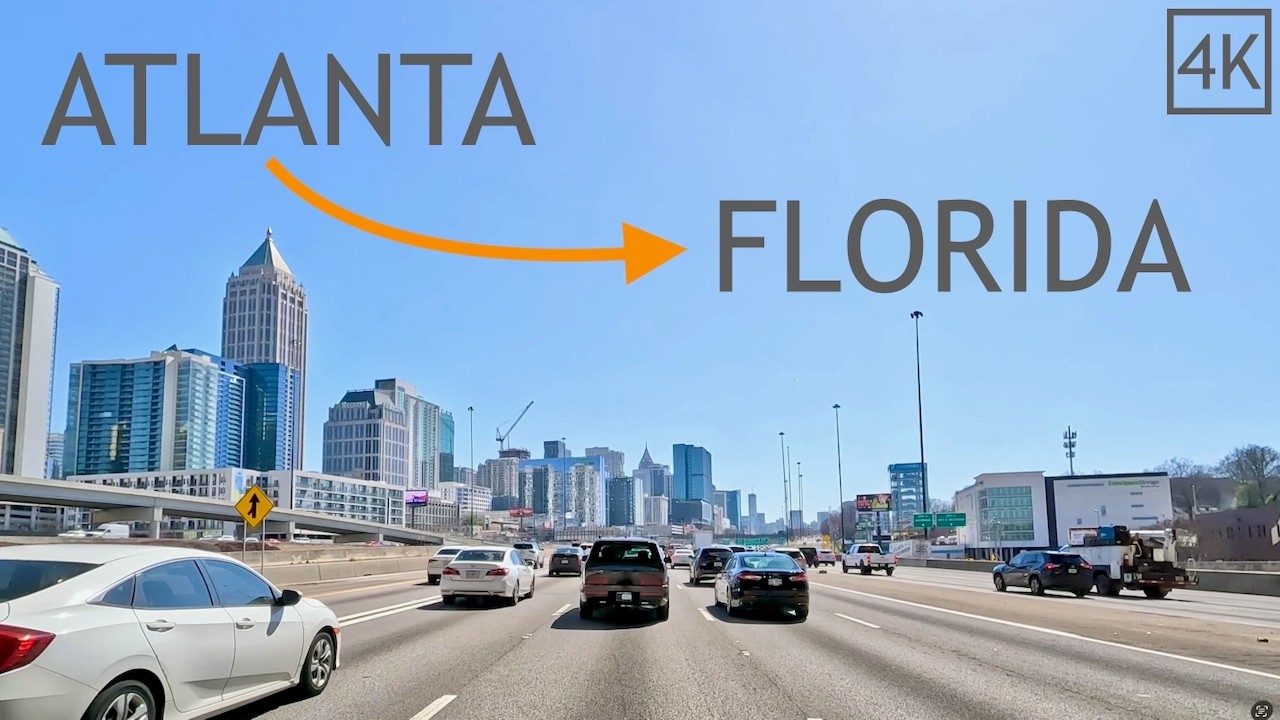 Driving Atlanta Georgia to Florida 4K - Road Trip Drive - Most Congested Segment of I-75/85
