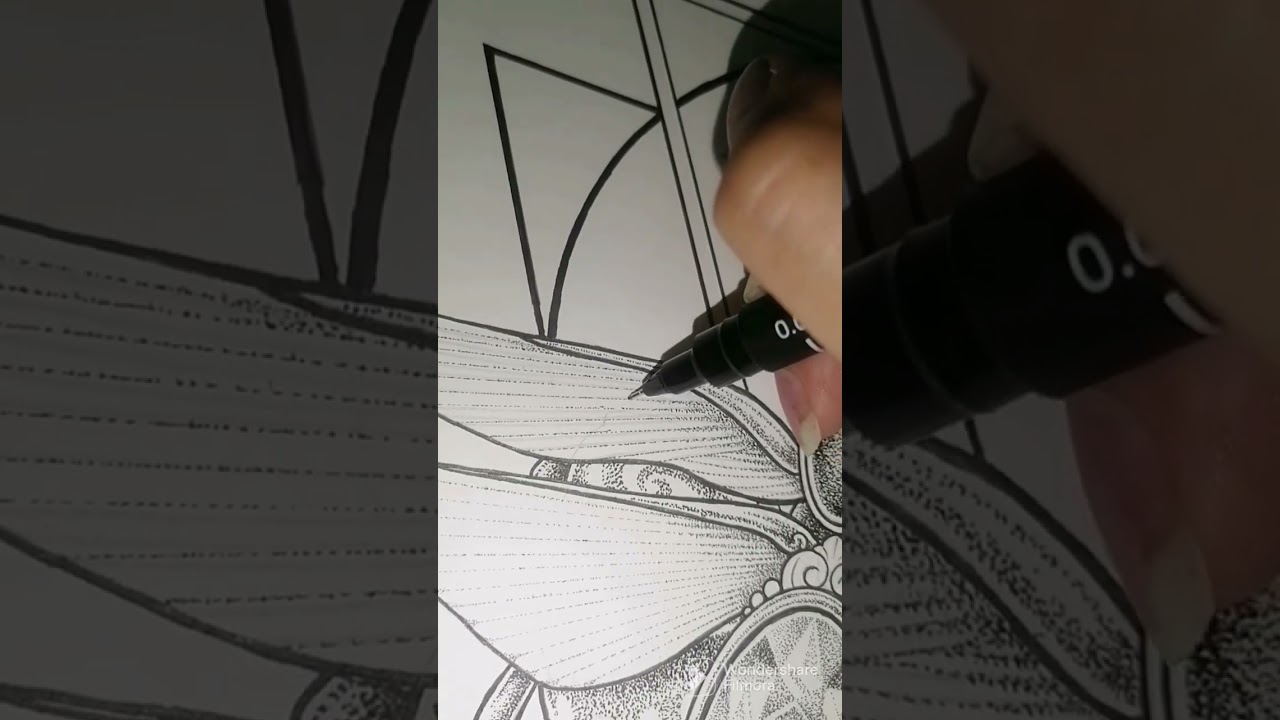 Orchid Mantis - stippling process