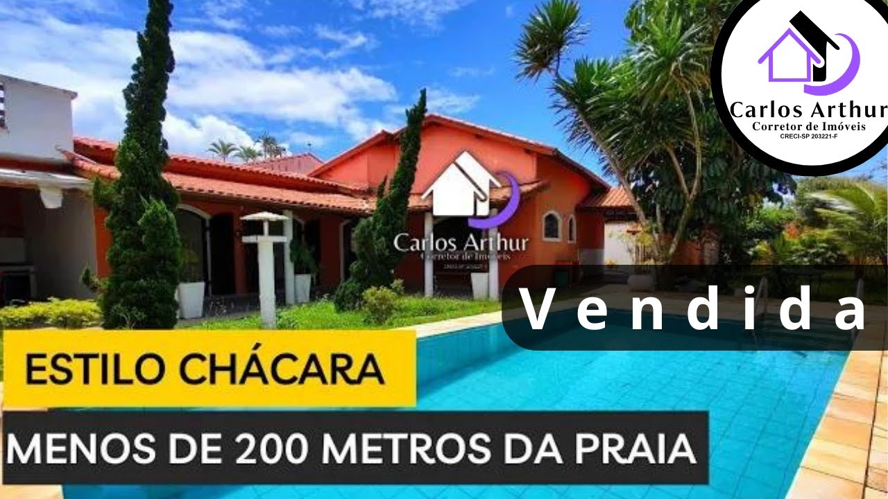 Mini CHÁCARA com PISCINA a 200 metros da PRAIA ( R$ 500.000,00)