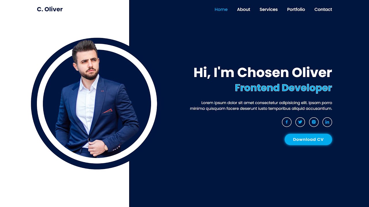 Portfolio Website HTML CSS
