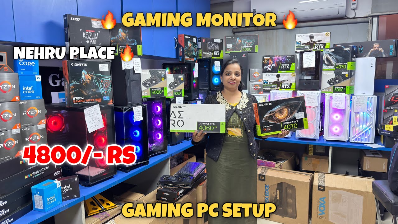 Gaming Pc | Gaming Monitor | Start Only 4800/- Rs | Gaming Pc Setup | Nehru Place Computer Market