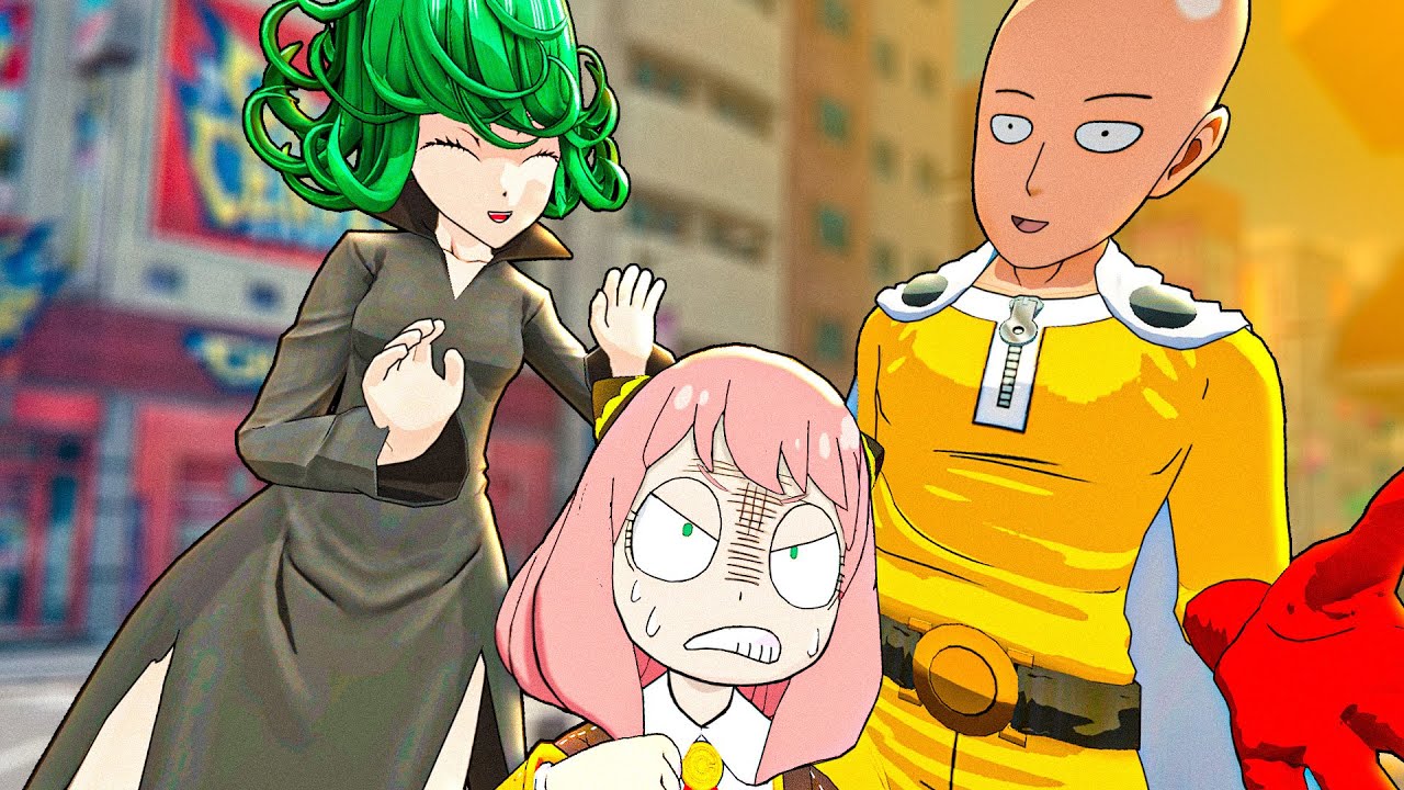 Saitama e Tatsumaki CUIDAM da Anya de Spy x Family no One Punch Man Vr