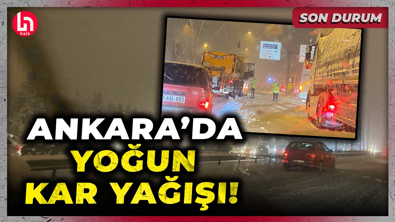 Ankara'da etkisini artıran kar günlük yaşamı olumsuz etkiledi! İşte son görüntüler...
