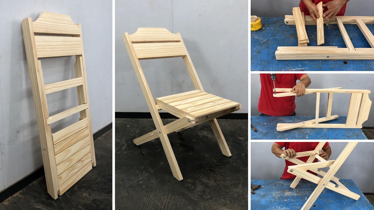 Cómo hacer una SILLA PLEGABLE de MADERA paso a paso | Carpintería fácil