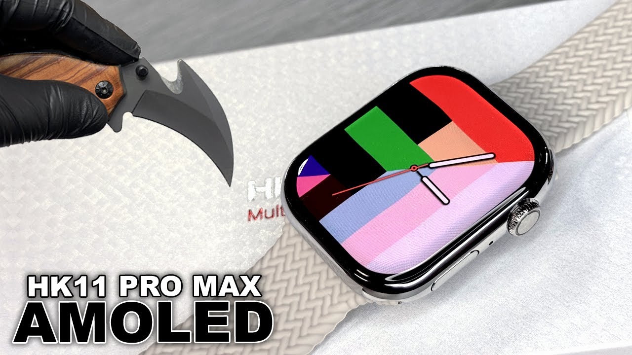 HK11 Pro Max AMOLED Unboxing & Review Best Sport SmartWatch (2GB ROM/Local Music/TWS) - ASMR