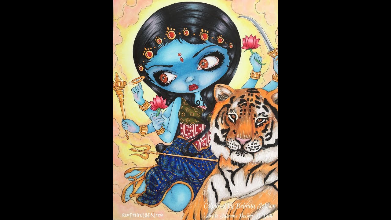 COPIC MARKER TUTORIAL | Durga and the Tiger Jasmine Becket-Griffith