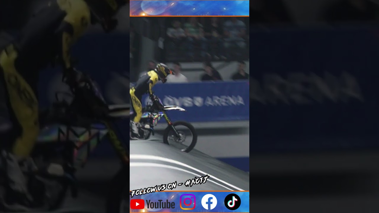 Maikel Melero showing off his skills with a RulerBackflip #nightofthejumps #notj2024 #fmx #shorts