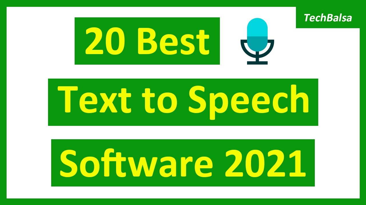 20 Best Text to Speech Software 2021 [A quick demo]