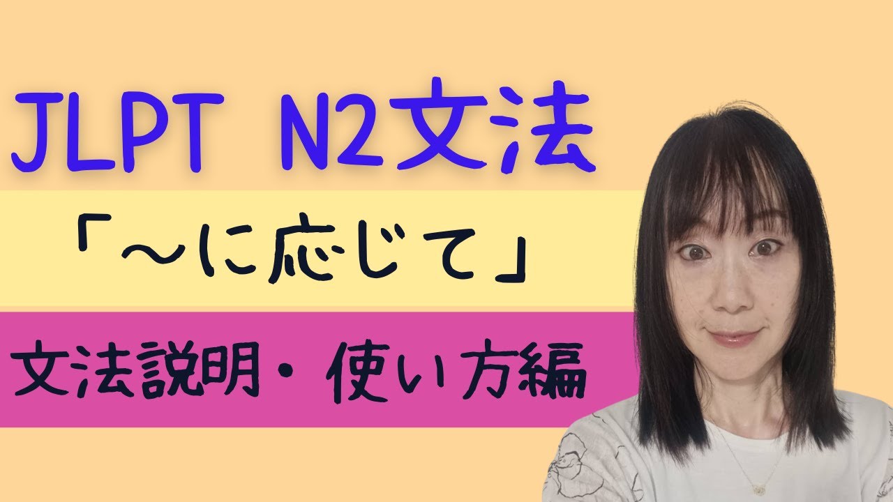 N２文法　~に応じて（意味・使い方編）