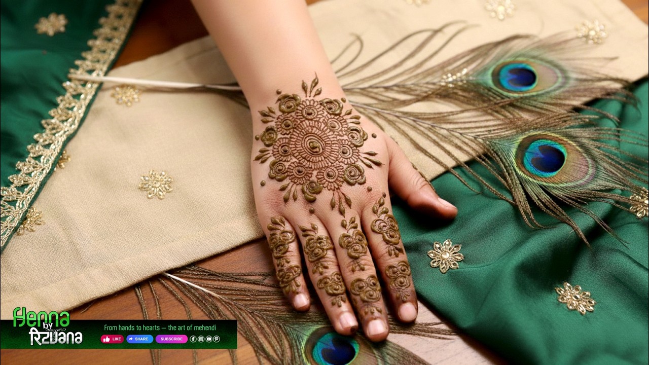 Stunning 3D Arabic Bridal Mehendi for Full Hands  2026 Trend
