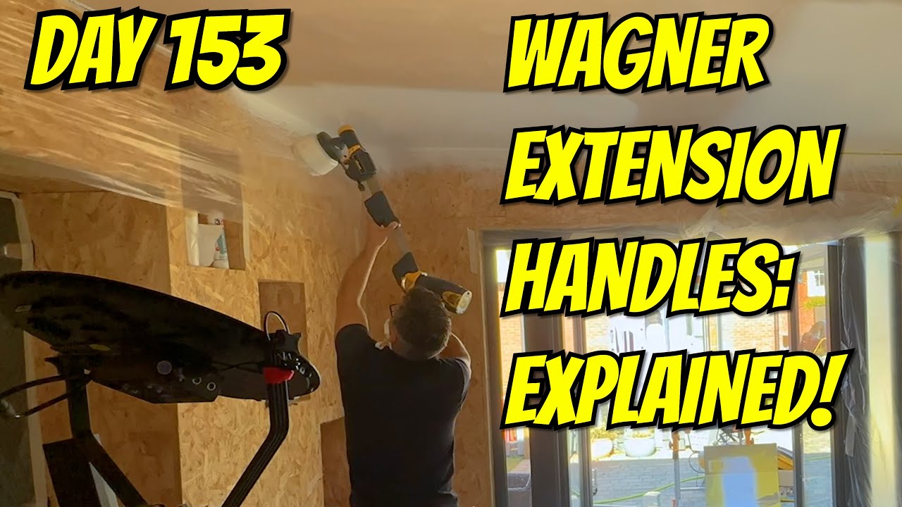 DAY 153: SPRAYING MY CEILING USING THE WAGNER EXTENSION HANDLE AND THE WAGNER SF230 PRO!