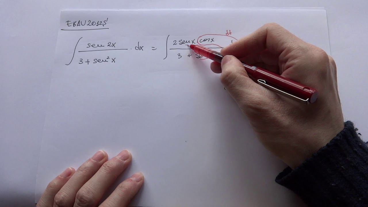 Solución ejercicio EBAU2012S (integrales)
