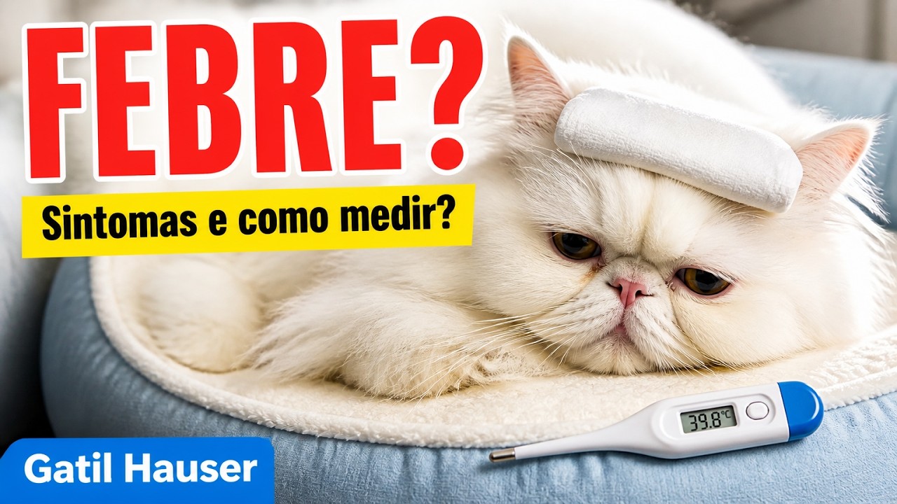 Gato com FEBRE. Causas e como medir a febre (temperatura) do gato - Gatil Hauser