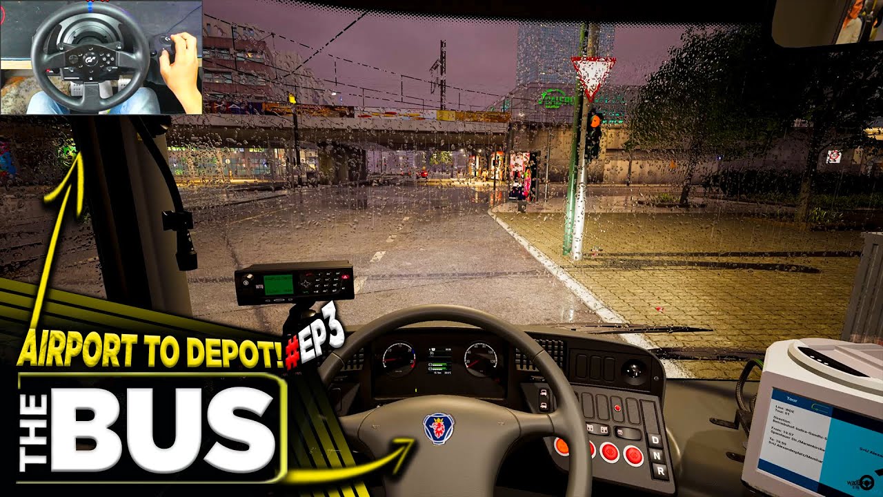 The Bus 2021 Gameplay - Berlin Tour | Airport to Depot EP3 | Thrustmaster T300RS