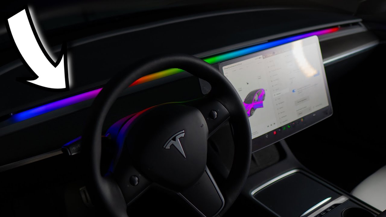 The Best Tesla Interior RGB Light Strip for Model 3 & Y - How To Install